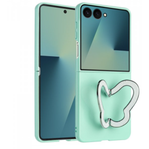 Case with Butterfly Kickstand for Samsung Galaxy Z Flip 7 (Green)
