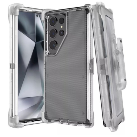 Case with Clip for Samsung Galaxy S25 Ultra 5G (Clear)