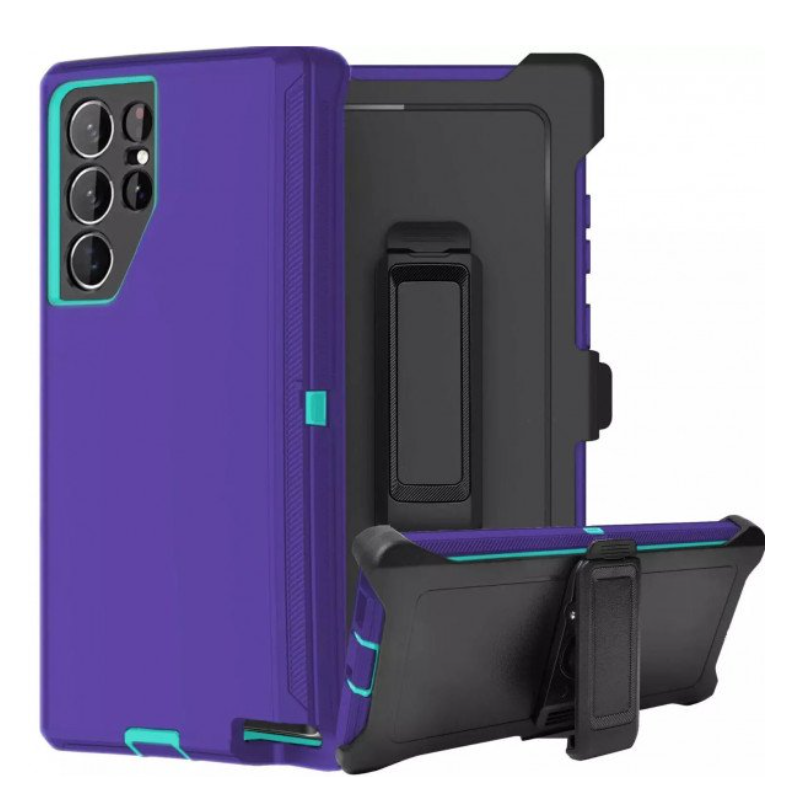 Case with Clip for Samsung Galaxy S25 Ultra 5G (Purple Blue)