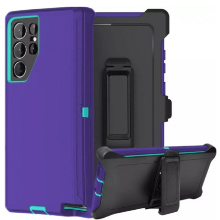 Case with Clip for Samsung Galaxy S25 Ultra 5G (Purple Blue)