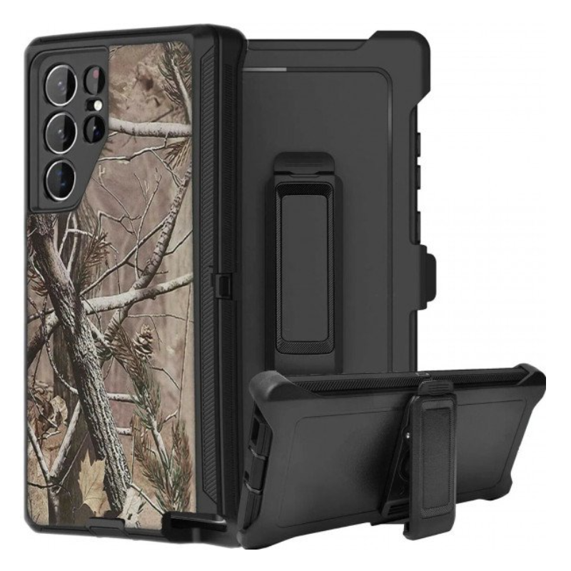 Case with Clip for Samsung Galaxy S25 Ultra 5G (Tree Black)