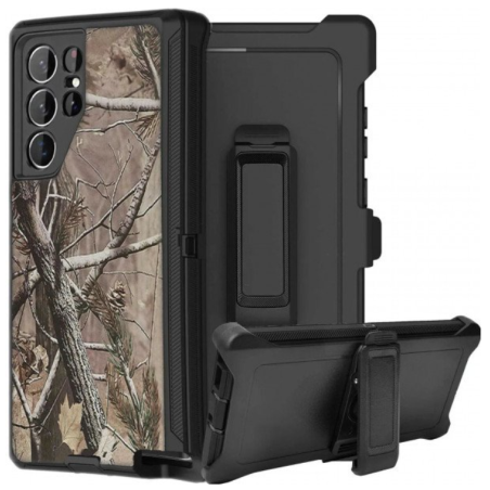 Case with Clip for Samsung Galaxy S25 Ultra 5G (Tree Black)