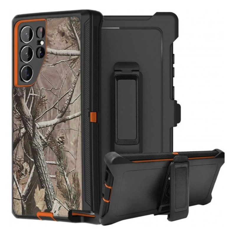 Case with Clip for Samsung Galaxy S25 Ultra 5G (Tree Orange)