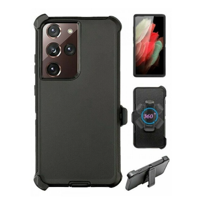 Case with Clip for Samsung Galaxy S25 5G (Black)