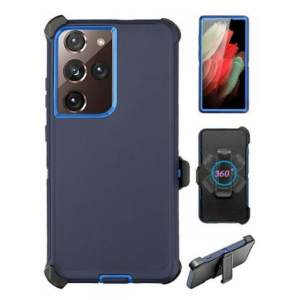 Case with Clip for Samsung Galaxy S25 5G (Navy Blue / Blue)