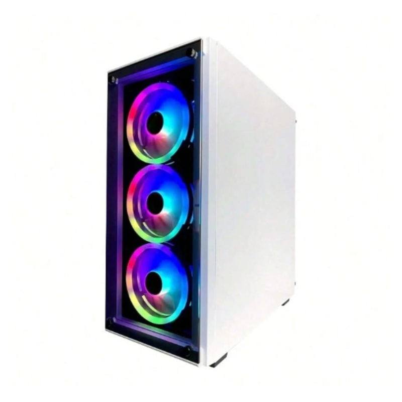 G-Pro-Wh Genesis Pro Mid Tower Gaming Case With 2 X Tempered Glass Panel