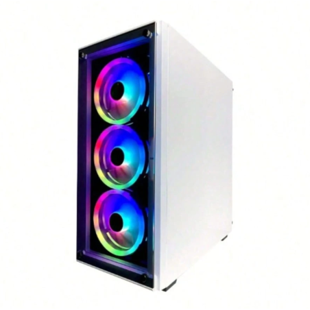 G-Pro-Wh Genesis Pro Mid Tower Gaming Case With 2 X Tempered Glass Panel