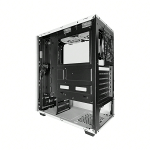 G-Pro-Wh Genesis Pro Mid Tower Gaming Case With 2 X Tempered Glass Panel
