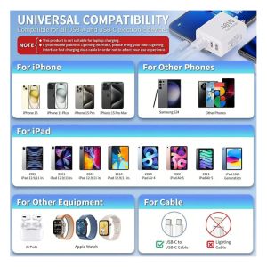 IPhone 15 16 Charger,40W USB C Charger,4-Port USB C