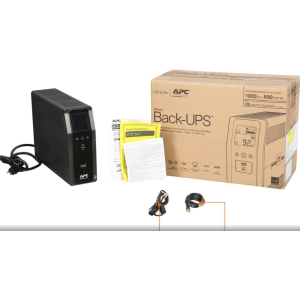 APC BR1000MS Back-UPS Pro, 1000VA/600W, Tower, 120V, 10x NEMA 5-15R outlets, Sine Wave, AVR, USB