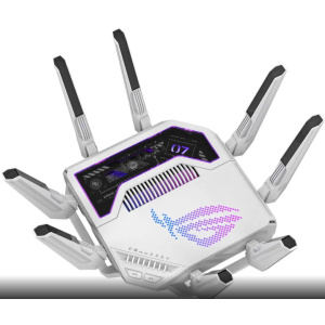 ASUS ROG Rapture GT-BE19000AI Tri-band Gaming Router, WiFi 7, 802.11be, up to 3,500 sq. ft. & 200