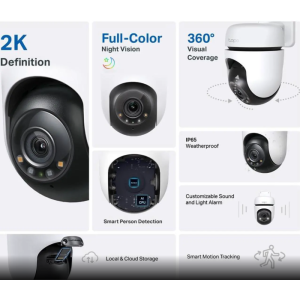 TP-Link Tapo 2K Outdoor Pan/Tilt Security Wi-Fi Camera, 360° View