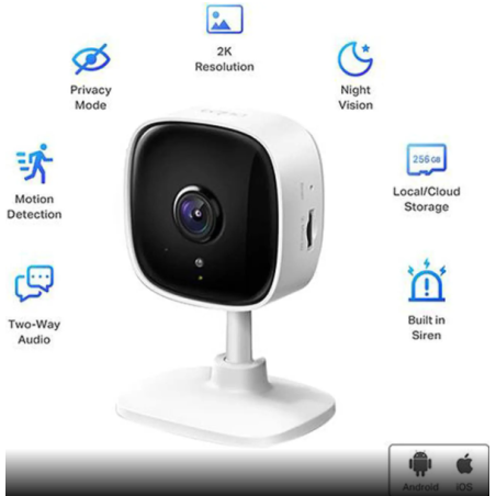 TP-Link Tapo 2K Security Camera for Baby Monitor, Dog Camera w/ Motion Detection, 2-Way Audio