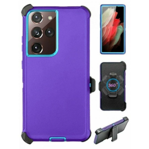 Case with Clip for Samsung Galaxy S25 5G (Purple Blue)
