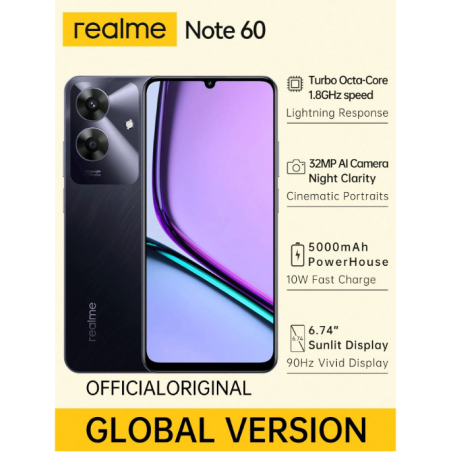 Realme Note 60 2024 Global Unlocked Smartphone 6.74