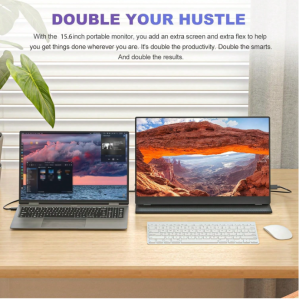 15.6-Inch Portable Monitor, Ratio: 16:9 Full HD 1920