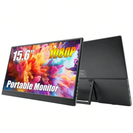 W&O 2025 15.6 Inch Portable Monitor,1080P USB-C