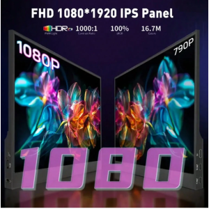 W&O 2025 15.6 Inch Portable Monitor,1080P USB-C