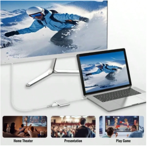 USB Hub 3 In 1 USB C To HDMI-Compatible USB 3.0