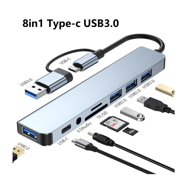USB Hub, Dual Purpose Hub With USB And Type C