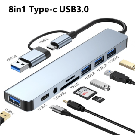 USB Hub, Dual Purpose Hub With USB And Type C
