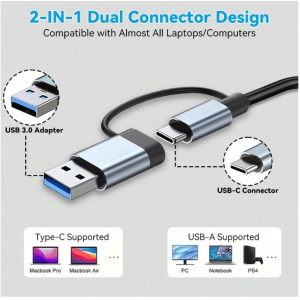 USB Hub, Dual Purpose Hub With USB And Type C