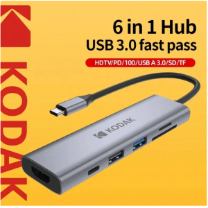 Kodak Kodak T342 6-In-1 Expansion Dock Hub USB-C Hub