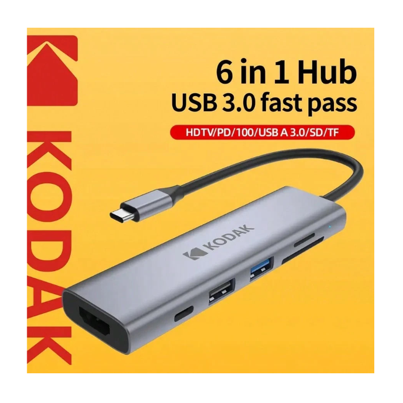 Kodak Kodak T342 6-In-1 Expansion Dock Hub USB-C Hub