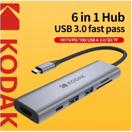 Kodak Kodak T342 6-In-1 Expansion Dock Hub USB-C Hub