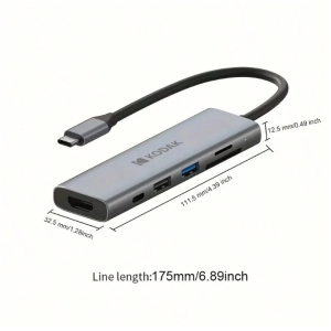 Kodak Kodak T342 6-In-1 Expansion Dock Hub USB-C Hub