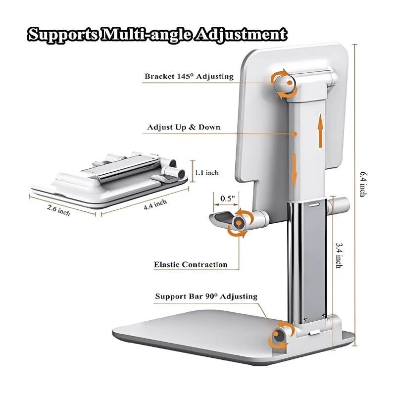 Phone Stand, Adjustable Angle Height Phone Stand For Desk