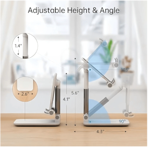 Phone Stand, Adjustable Angle Height Phone Stand For Desk