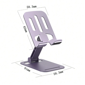 360° Rotating Aluminum Phone Stand With Dual-Axis Folding Compatible With IPhone