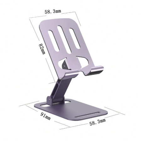 360° Rotating Aluminum Phone Stand With Dual-Axis Folding Compatible With IPhone