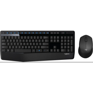Logitech MK345 Wireless Combo Full-Sized Keyboard with Palm Rest and Comfortable Right-Handed