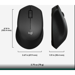 Logitech MK345 Wireless Combo Full-Sized Keyboard with Palm Rest and Comfortable Right-Handed