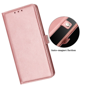 Case with Card Holder Slots and Wrist Strap for Samsung Galaxy A05 (Rose Gold)