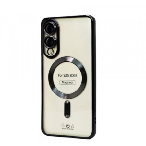 Case With Camera Lens Protection for Samsung Galaxy S25 Edge (Black)