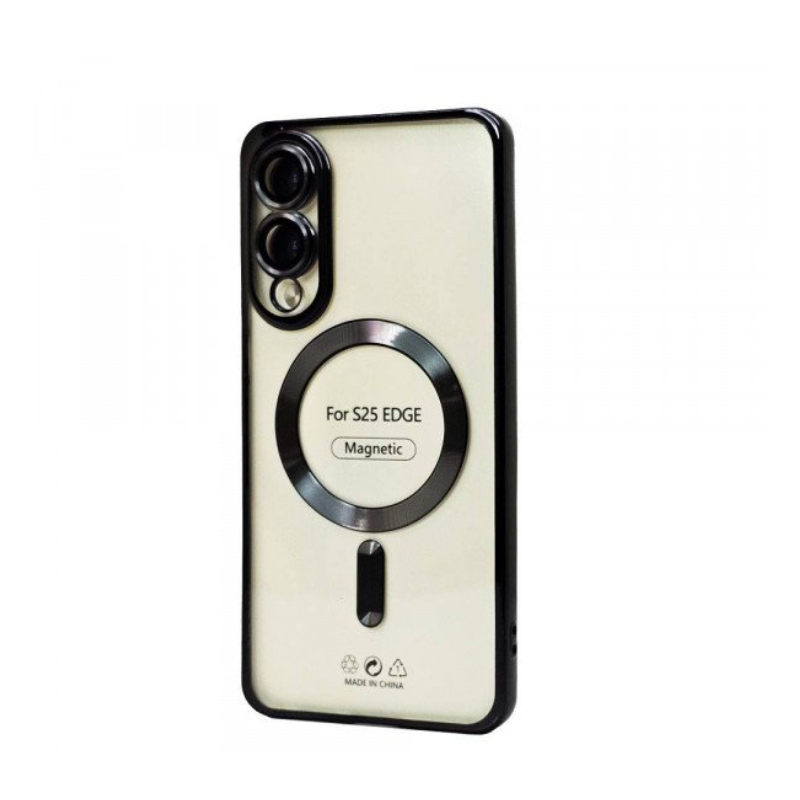 Case With Camera Lens Protection for Samsung Galaxy S25 Edge (Black)