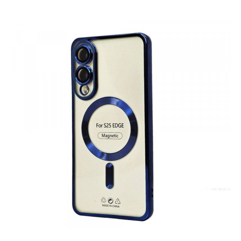 Case With Camera Lens Protection for Samsung Galaxy S25 Edge (Blue)