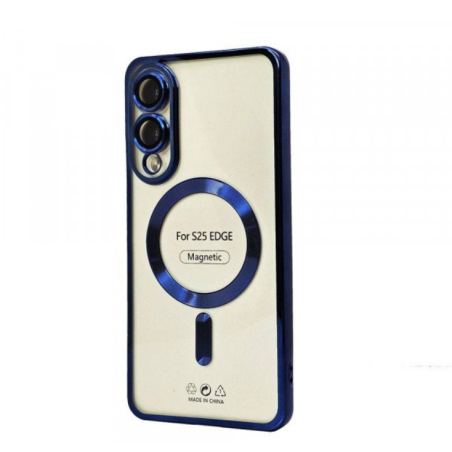 Case With Camera Lens Protection for Samsung Galaxy S25 Edge (Blue)