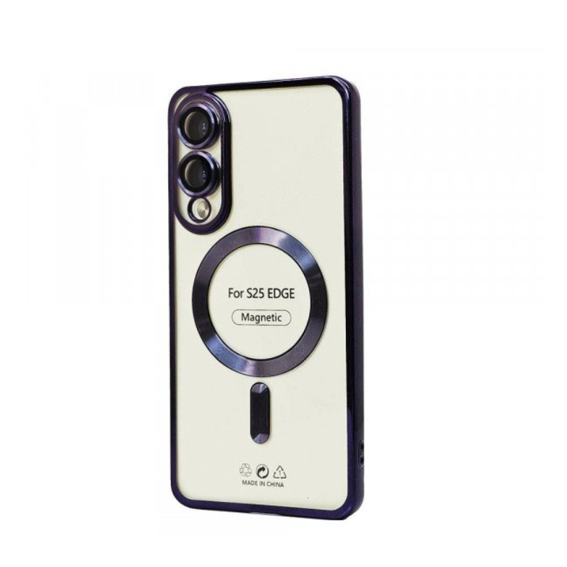 Case With Camera Lens Protection for Samsung Galaxy S25 Edge (Purple)