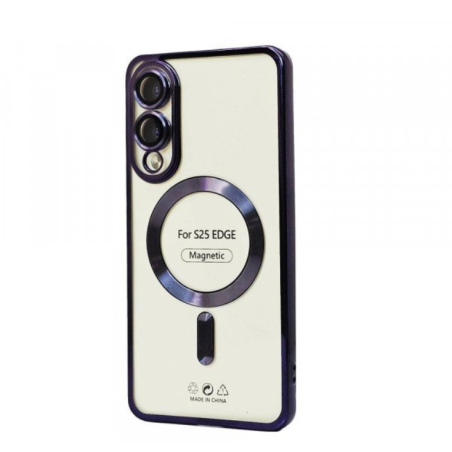 Case With Camera Lens Protection for Samsung Galaxy S25 Edge (Purple)