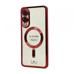 Case With Camera Lens Protection for Samsung Galaxy S25 Edge (Red)