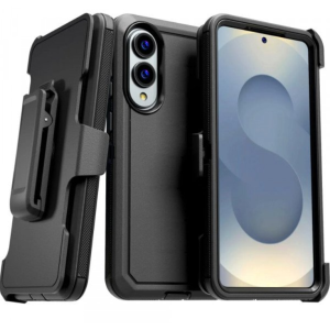 Case with Clip for Samsung Galaxy S25 Edge (Black / Black)