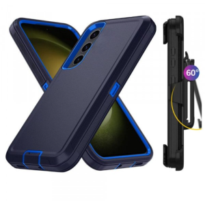 Case with Clip for Samsung Galaxy S25 Edge (NavyBlue / Blue)