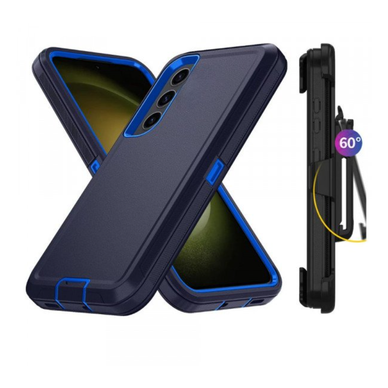 Case with Clip for Samsung Galaxy S25 Edge (NavyBlue / Blue)