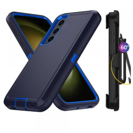 Case with Clip for Samsung Galaxy S25 Edge (NavyBlue / Blue)