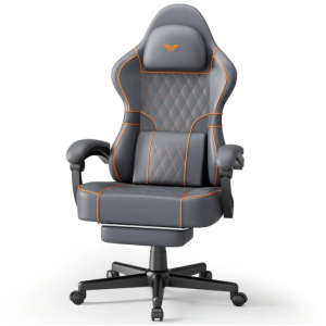 Soontrans Soontrans PU Leather Gaming Chair With Footrest