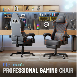 Soontrans Soontrans PU Leather Gaming Chair With Footrest